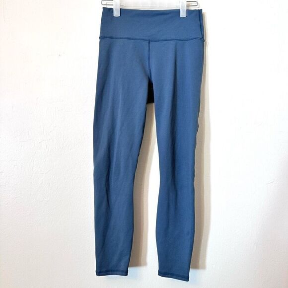 Powerhold Fabletics Legging Full Length Stretch Waist Yoga Pants Navy Blue Small - Picture 1 of 3